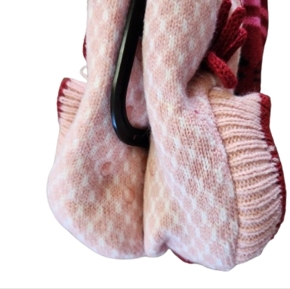 Joyspun Women's Slippers Socks 2 Pairs Shoe Sz. 4-10 Pink - Picture 2 of 3